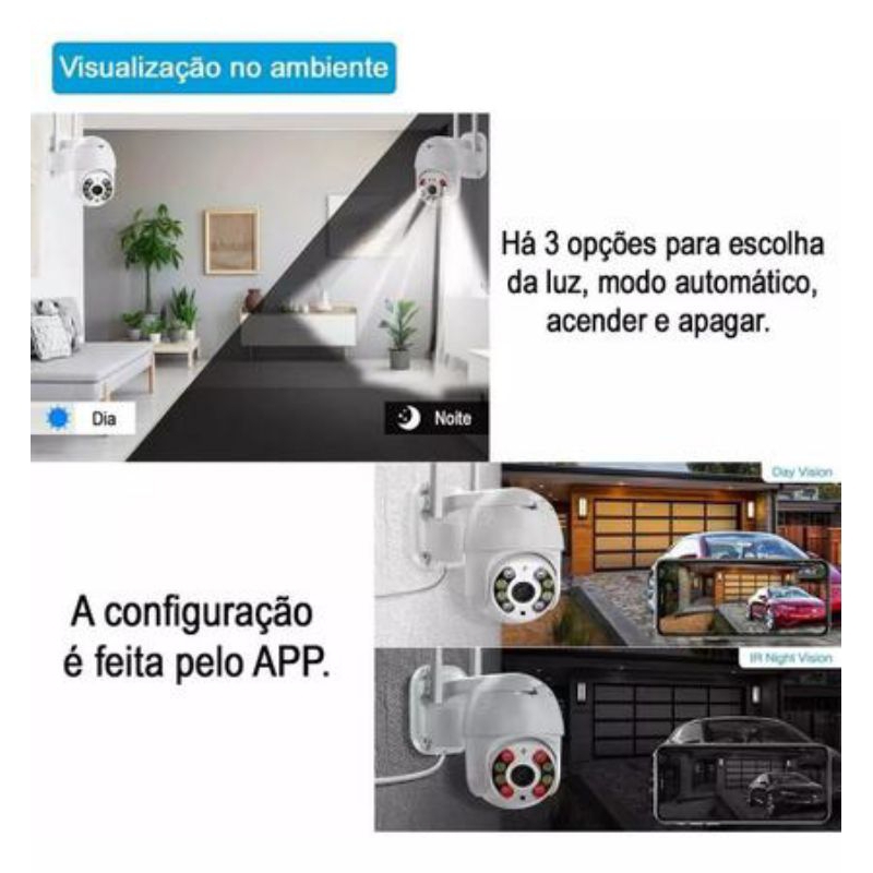 Prova D' Água ￼￼￼￼￼ 4 de 5 Câmera De Segurança Jortan Wifi Ptz Full Hd Prova D' Água