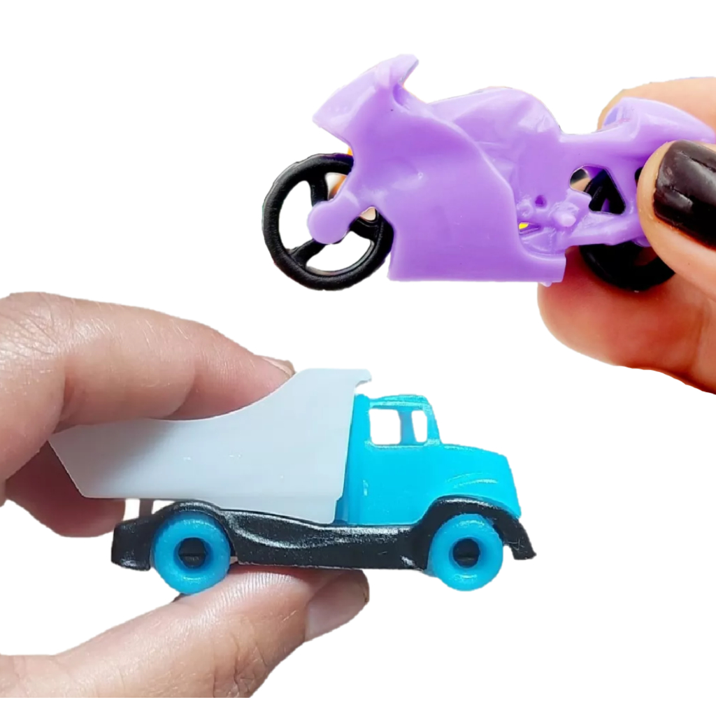 Kit Brinquedinhos 30 Caminhão 30 Moto Lembrancinhas Surpresa Motinhas Caminhões Brinquedo