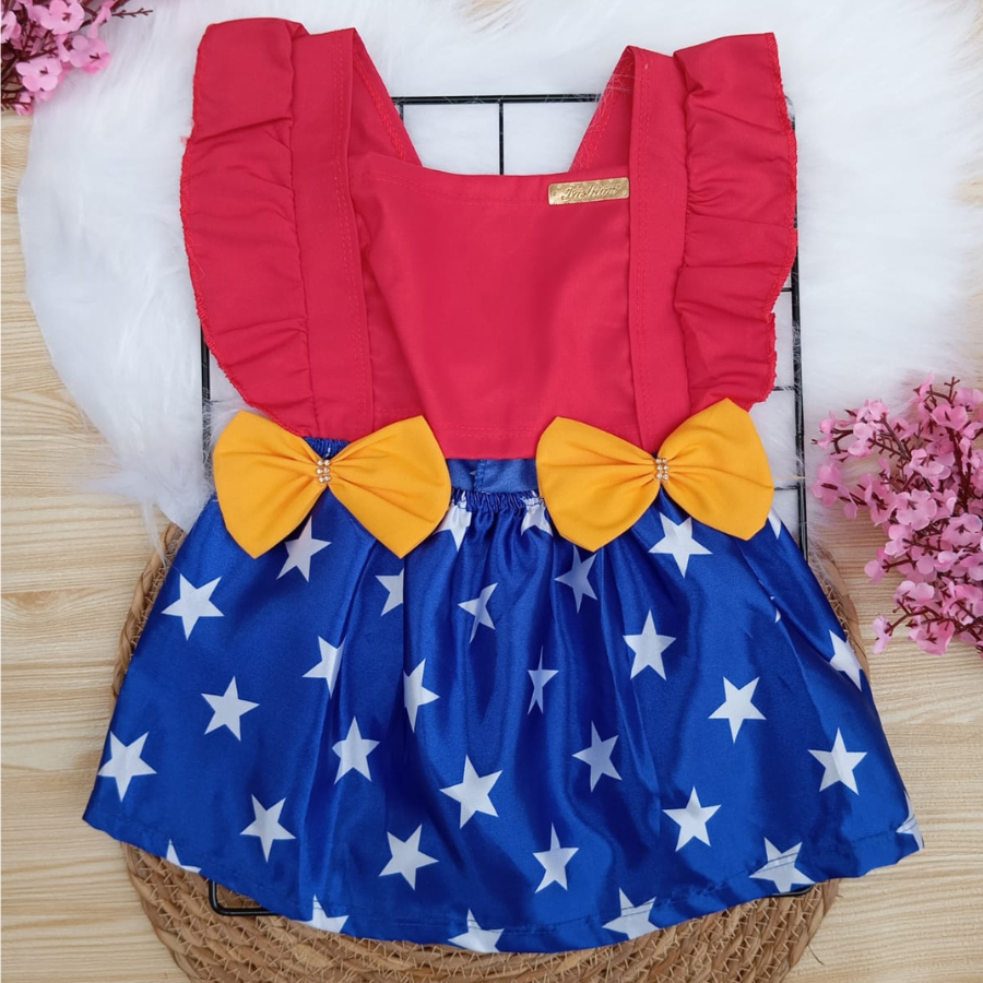 Vestido de bebe maravilha 9-12 mes mesversario com laço festa aniversario vestido bebe meninas verão