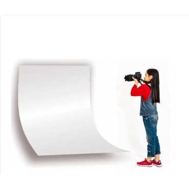 Chapa Placa PS Tipo Acrílico Flexível Poliestireno PSAI Branca 2x1mt x 1 mm Fundo Fotográfico Branco Cenário