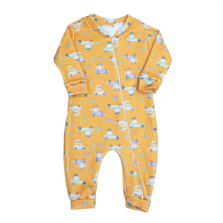 Macacão para Bebê Menino de Zíper em Soft Estampado Corrida Divertida Cores Pijama Inverno Quente em Oferta na Shopee