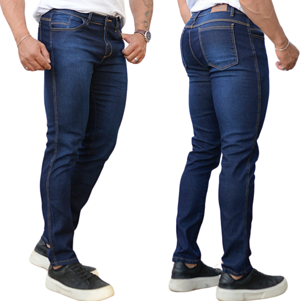 Calça Jeans Masculina Slim Com Elastano Direto da Fábrica