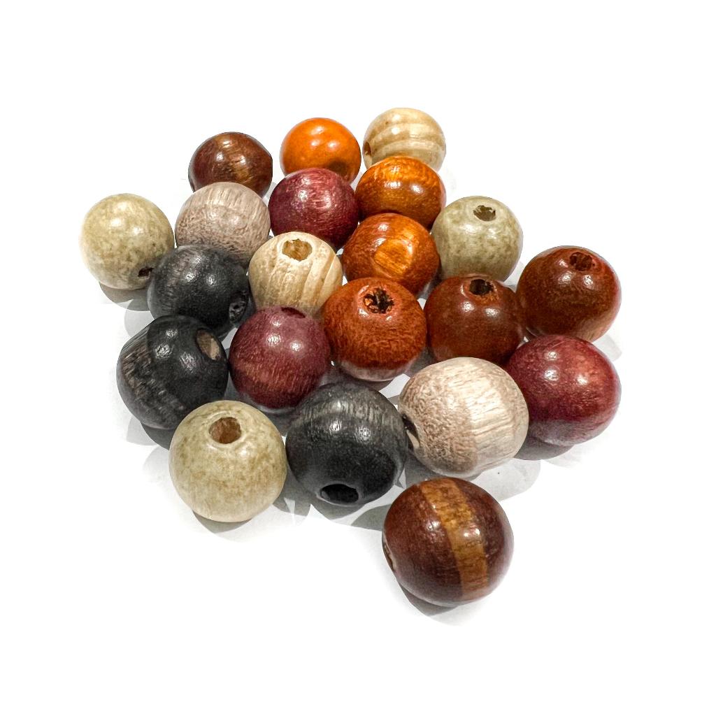 Bolinhas De Madeira 20mm Para Artesanato - Passante 5mm - Miçanga Grande