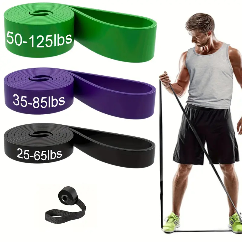 Imagem Kit 3 Elástico Super Band Borracha Crossfit Extra Forte