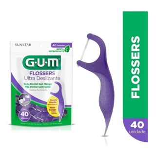 Fio Dental C/ Cabo Flossers Gum Ultra Deslizante C/40 (goma) em Oferta na Shopee