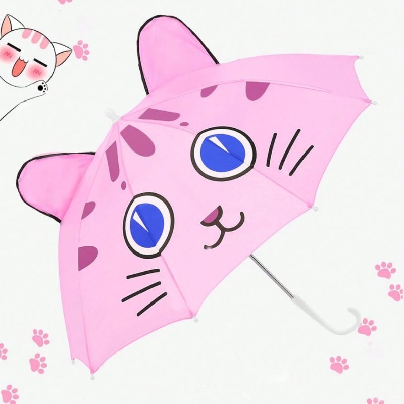 Sombrinha Guarda Chuva Infantil Automatico Bichos Com orelhinhas e Apito em Oferta na Shopee