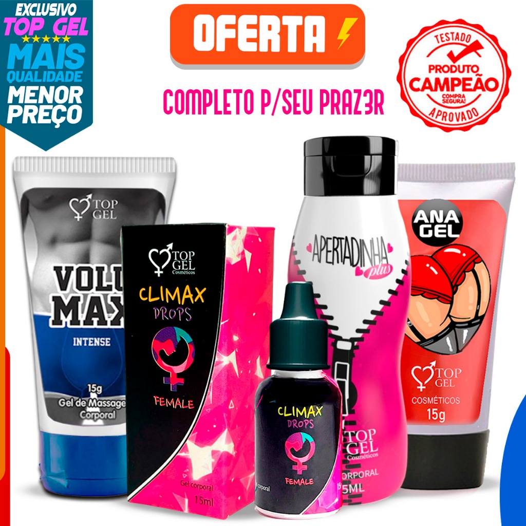 Kit Sex Shop Completo Os Top Geis sexy casal produtos eróticos lubrificante anal vaginal sexual xana loka intimo BEL em Oferta na Shopee