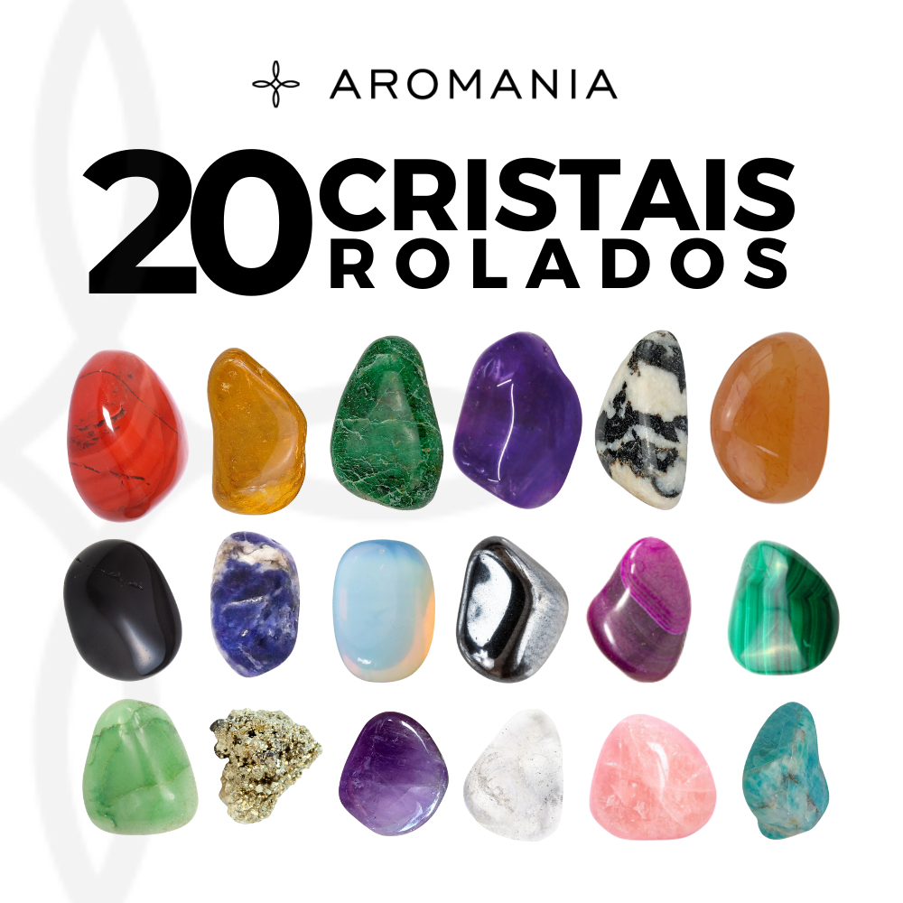 Pedras Roladas Cristais 100% Naturais Kit 20 Unidades
