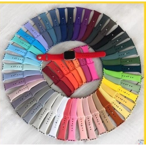 10 Pulseiras de Silicone Lisa para Smartwatch SILICONE/Apple Whatch 38mm 42mm-Atacado