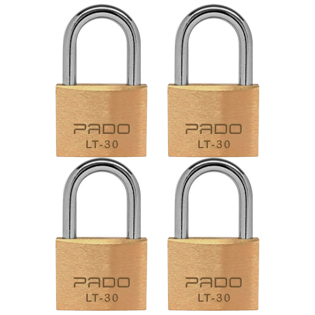 Cadeado Pado 30mm Com Mesmo Segredo 4 Unidades Mesma Chave
