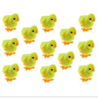 Kit   25 pintinhos amarelos, brinquedo infantil, pelúcia a corda que pula em Oferta na Shopee