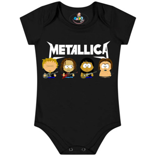 Body de Bebê Temático Mesversário cor preta Rock and Roll Banda Metálica em Oferta na Shopee