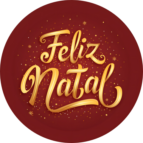 Painel Festa Infantil Redondo Feliz Natal, Amarelo Dourado, Fundo Vermelho Escuro + Arco, Suporte incluso. Fazemos personalizado com qualquer tema. Confeccionado em Lona fosca, impressão de alta resolução. cenário Circular p/ Decoração