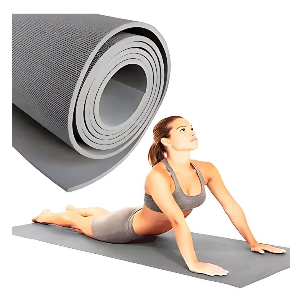 Tapete Yoga Colchonete Academia Exercícios Dobrável 100% PVC Pilates Ar Livre Musculação Abdominal