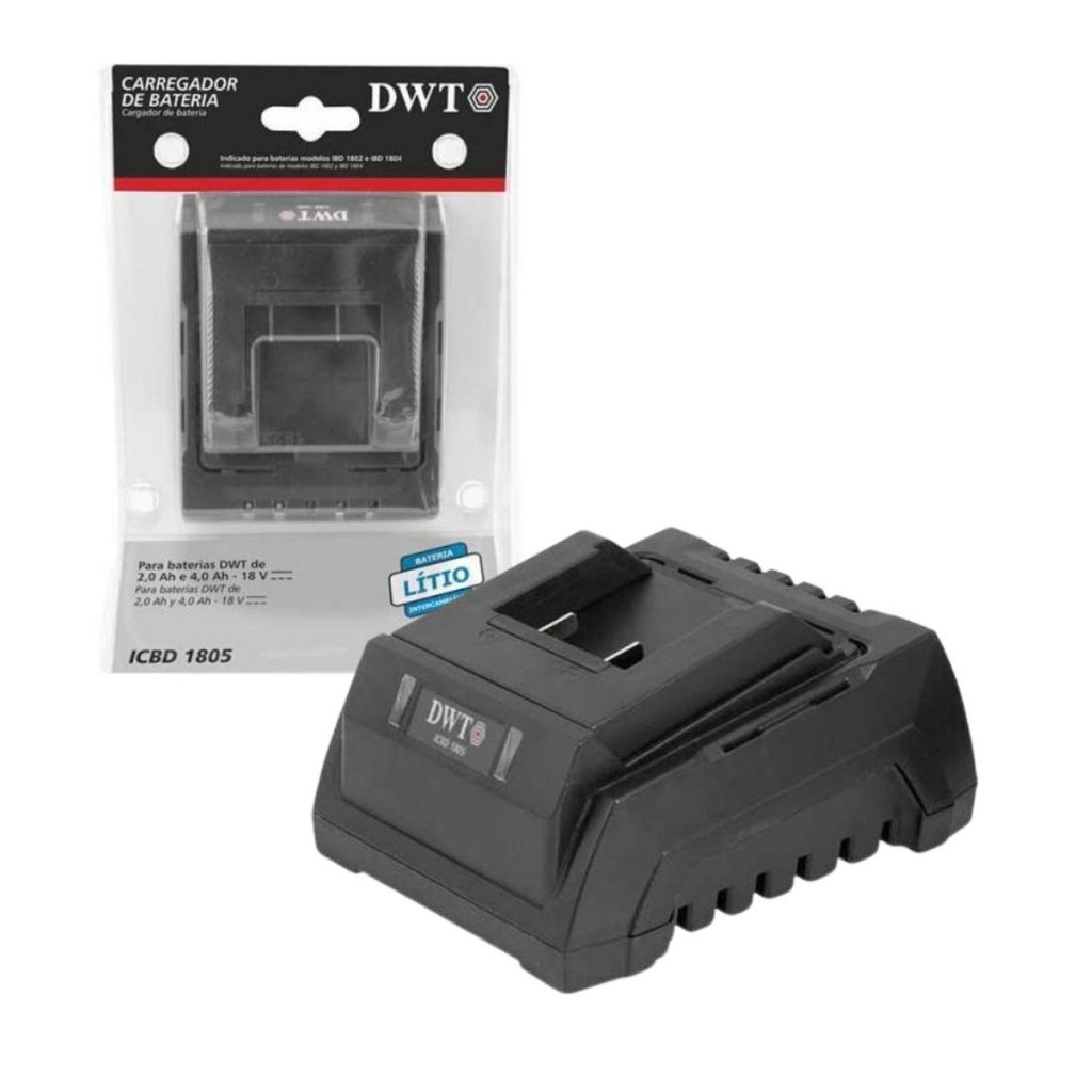 Carregador de Bateria 18V ICBD1805 Bivolt Intercambiável DWT