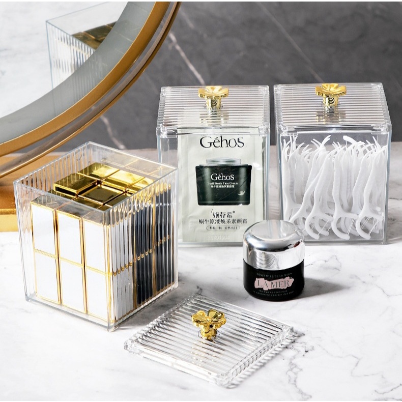 Porta Algodão Cotonete Multiuso Organizador Com Tampa em Oferta na Shopee