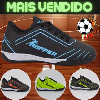 Chuteira para Crianças Infantil Hopper Futsal Quadra - Tamanhos 26 a 33, Diversas Cores em Oferta na Shopee