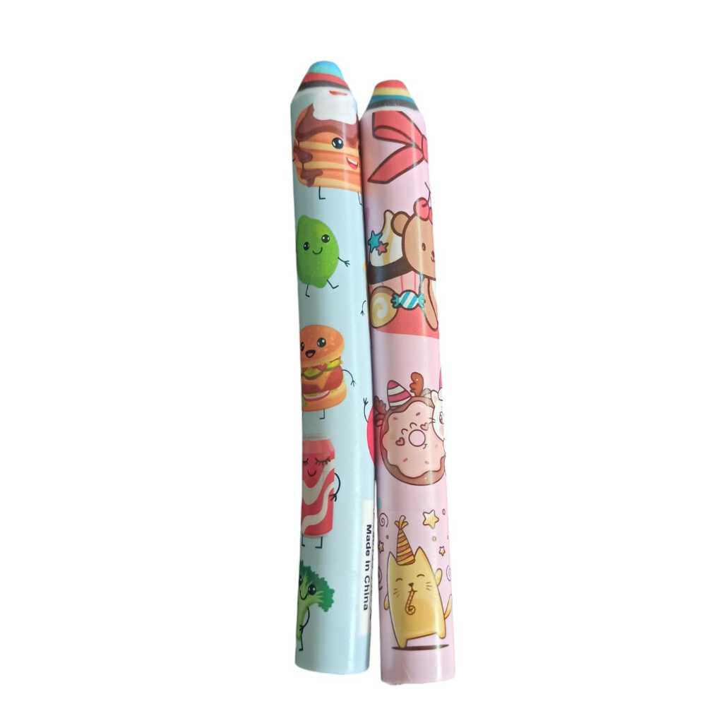 Borracha Formato de Lapís (Comidas/Frutas/Estrelas) - Papelaria Fofa