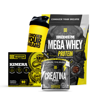 Whey Protein Mega + Kimera Thermo + Creatina Fuel 150g + Coqueteleira em Oferta na Shopee