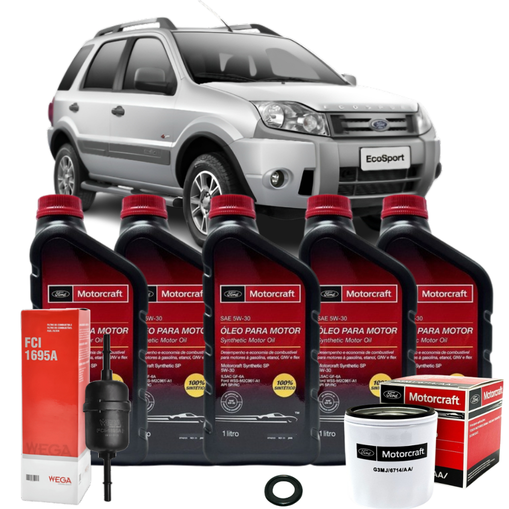 Kit Revisão 5w30 Motorcraft 100% Sintetico Ecosport 2.0 16v 2004 até 2012 Original Ford em Oferta na Shopee