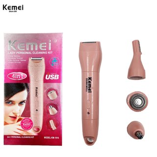 Aparelho depilatório  Feminino Portátil Kemei 1916 4 em 1 Para Buços, Axilias Sobrancelhas e virilha em Oferta na Shopee