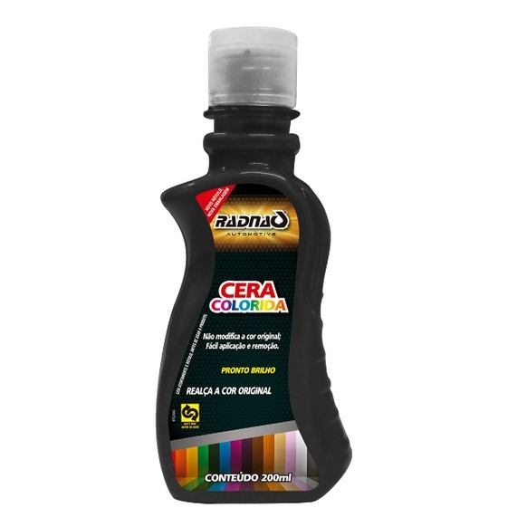 CERA COLORIDA PRETA 200ML RADNAQ em Oferta na Shopee