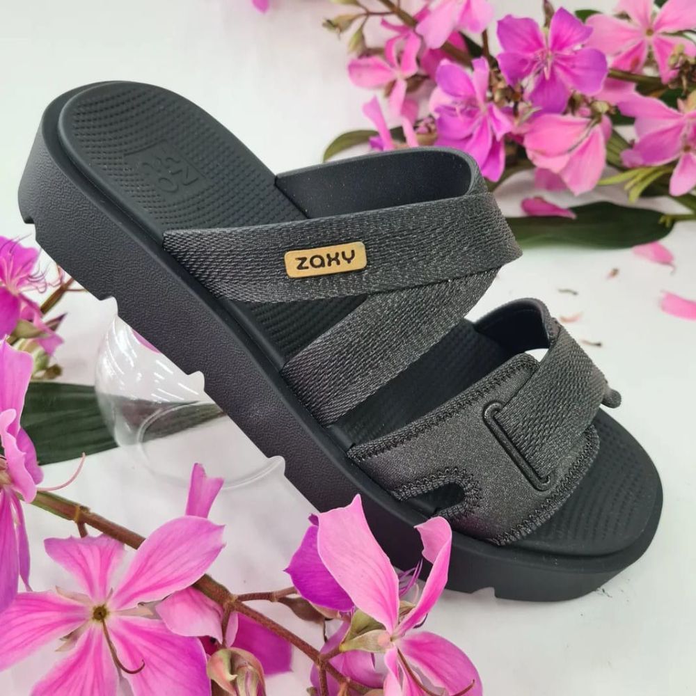 Chinelo Slide Check Zaxy Feminino Preto