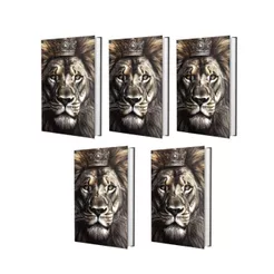 Kit Bíblia Sagrada | NVI | Leão Judá | Capa dura | Letra Media | 5 unidades