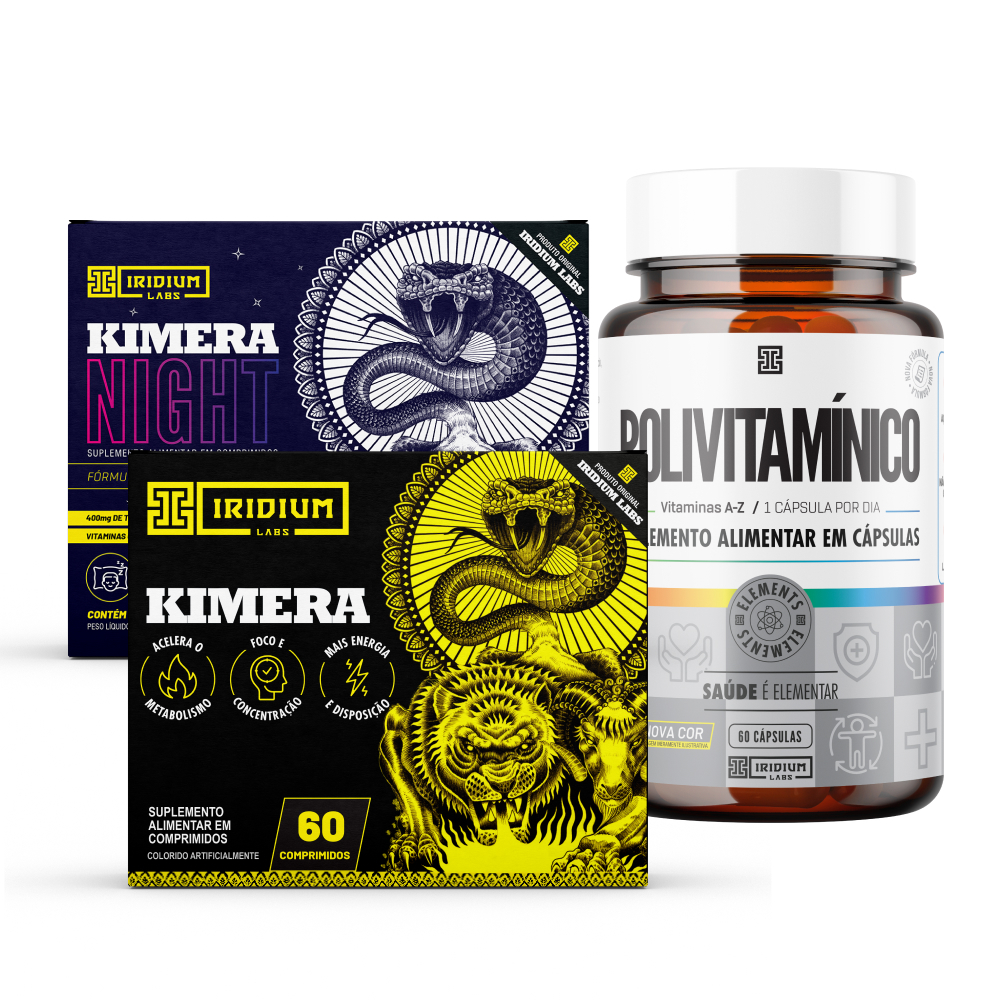 Kit Termogênico Kimera Thermo + Kimera Night + Polivitaminico - Iridium Labs em Oferta na Shopee