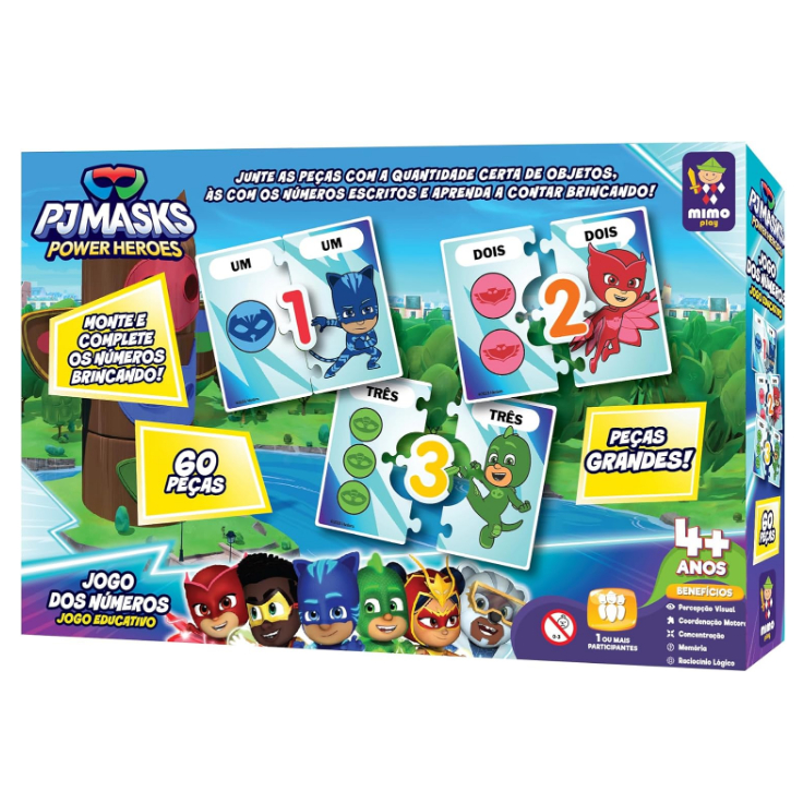 JOGO DOS NUMEROS PJ MASK - MIMO TOYS