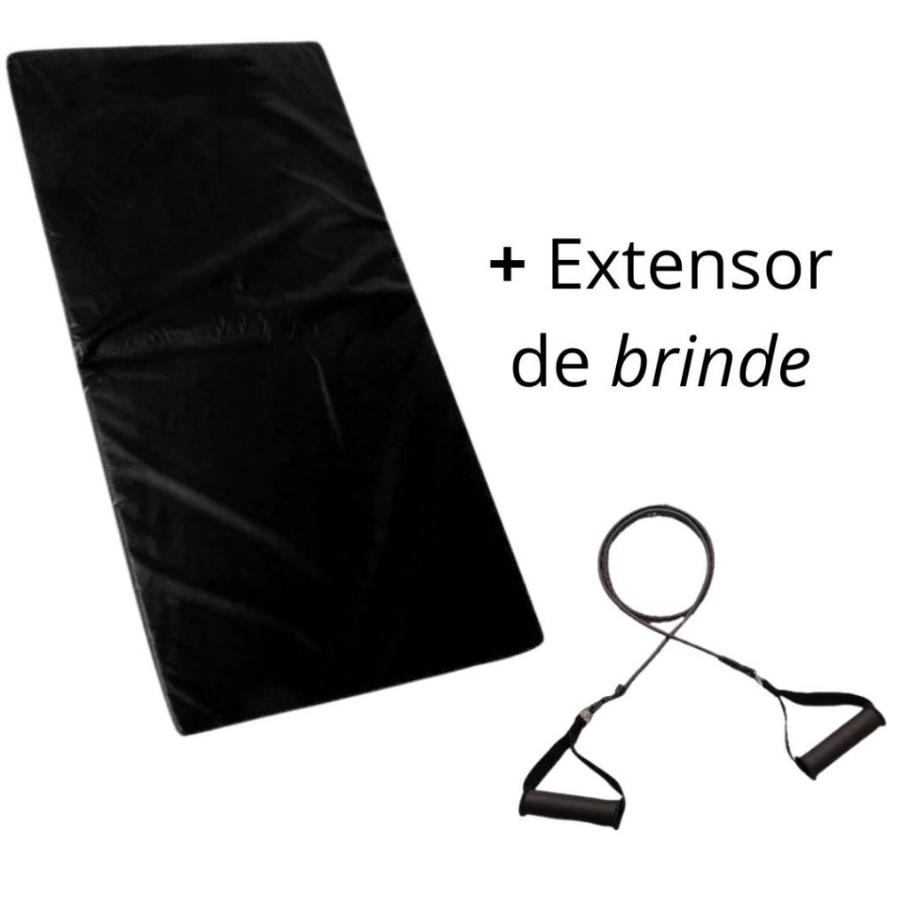 Colchonete Espuma 20mm + Extensor Elástico Pra Academia Treino Funcional Em Casa Intensidade Fitness