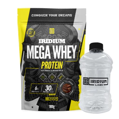 Kit Mega Whey Protein 900g + Galão 950ml