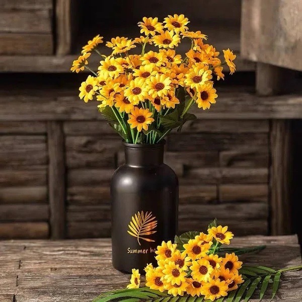 Buquê de Girassol artificial com 14 flores para decoração de casamento, festas, ambientes de casa e eventos - FR801413 — imagem 2 de 2