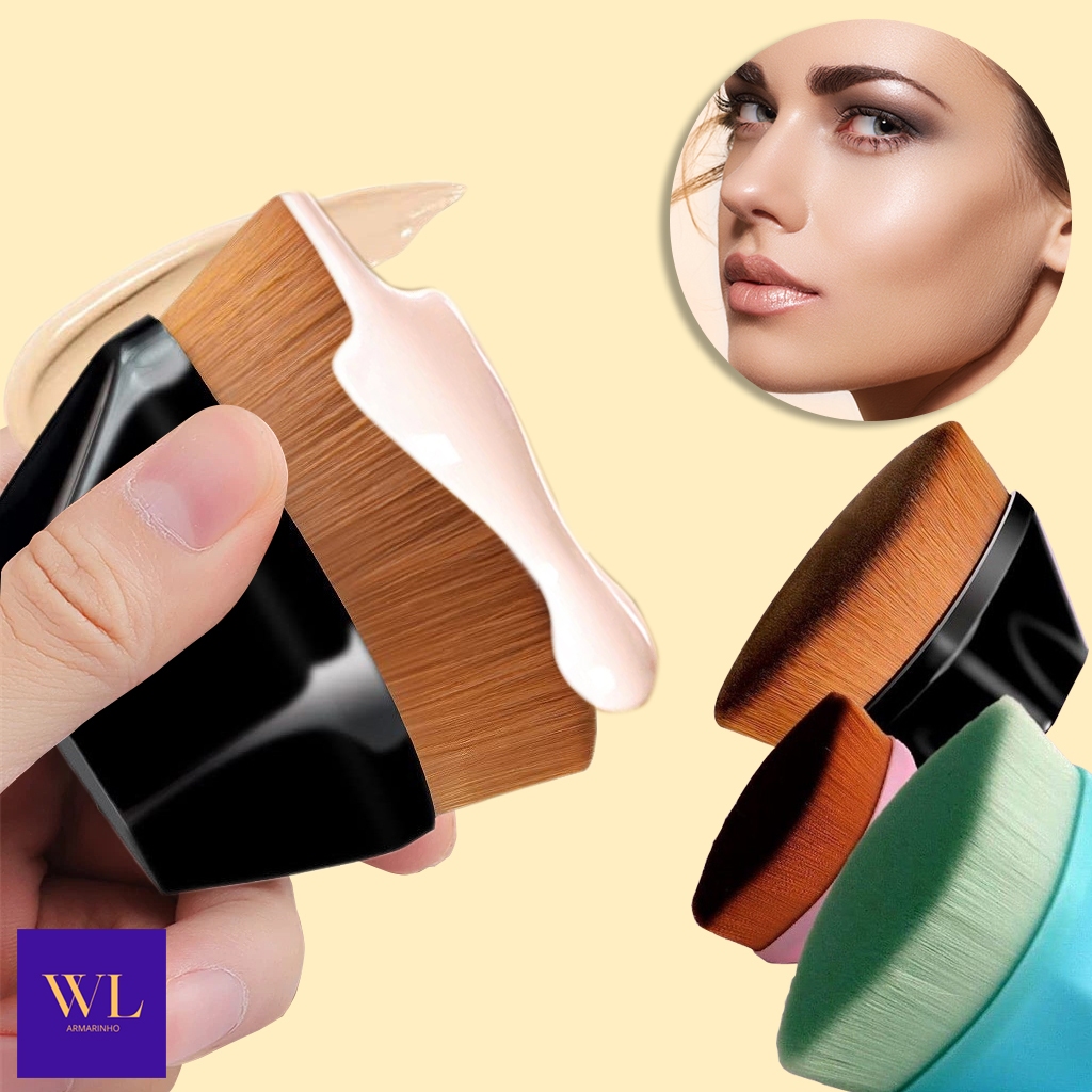 Pincel de Maquiagem Profissional Portátil BB Cream Blush em Pó Base