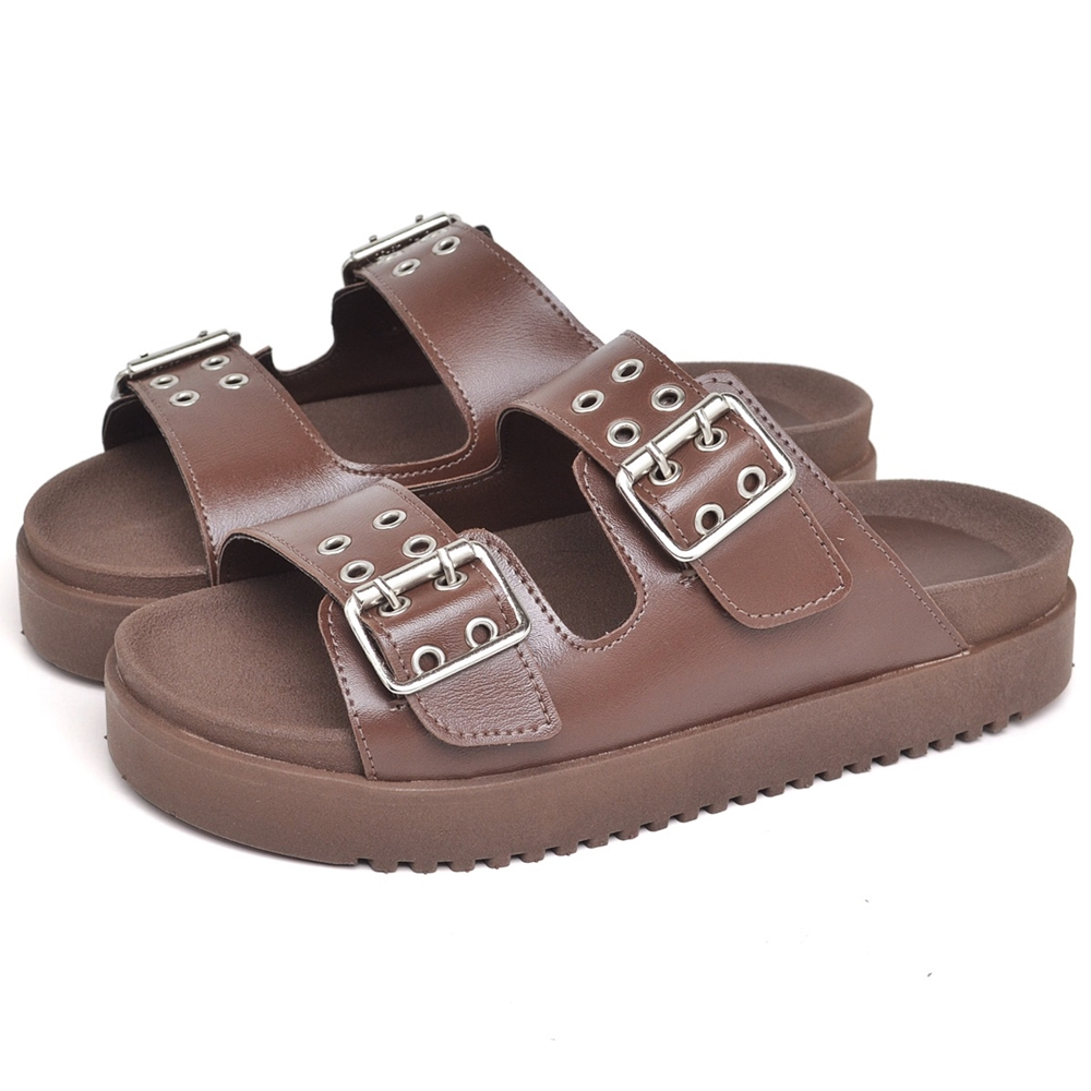 Sandália Chinela Papete Tratorado Marrom Original Dubuy Daya 2078DB - Women Shoes
