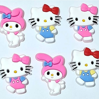 Aplique Hello Kitty e Melody Emborrachado Pacote Com 6 Unidade em Oferta na Shopee