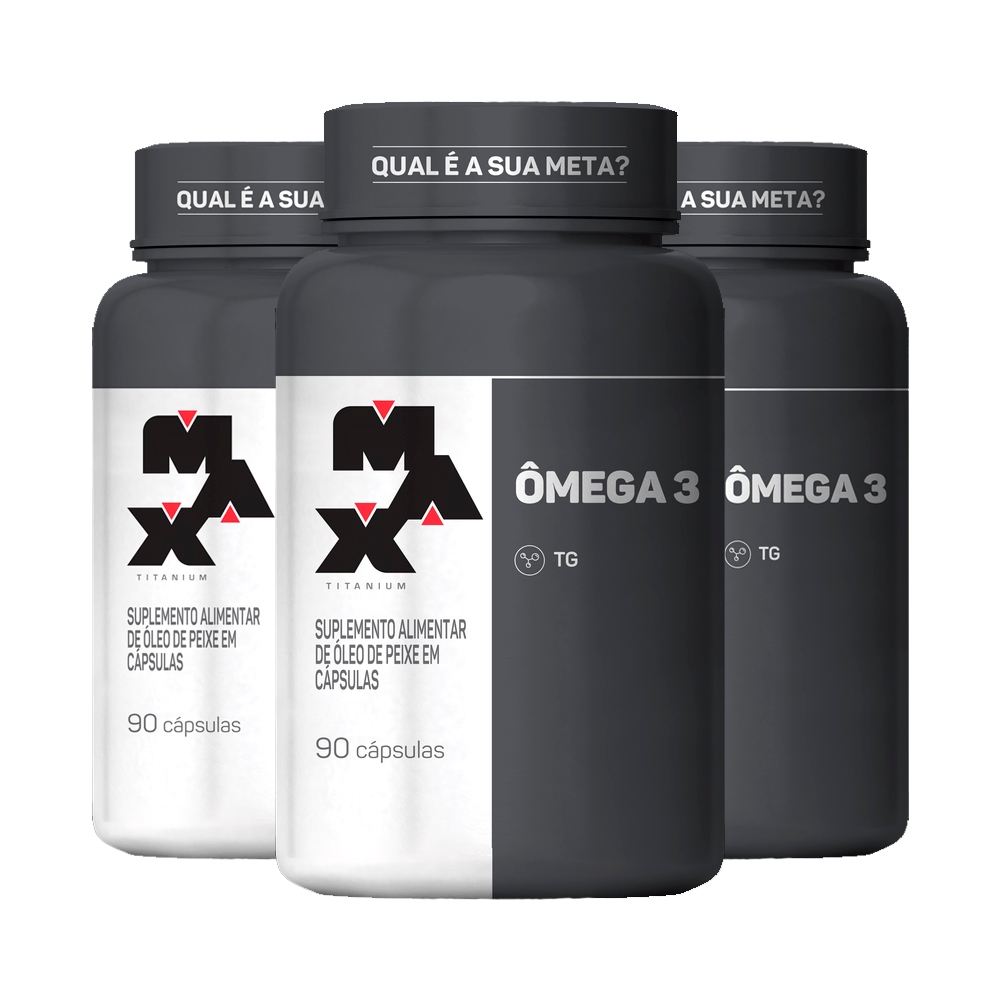 3x Ômega 3 EPA DHA - 90 cápsulas cada - Max Titanium - Health