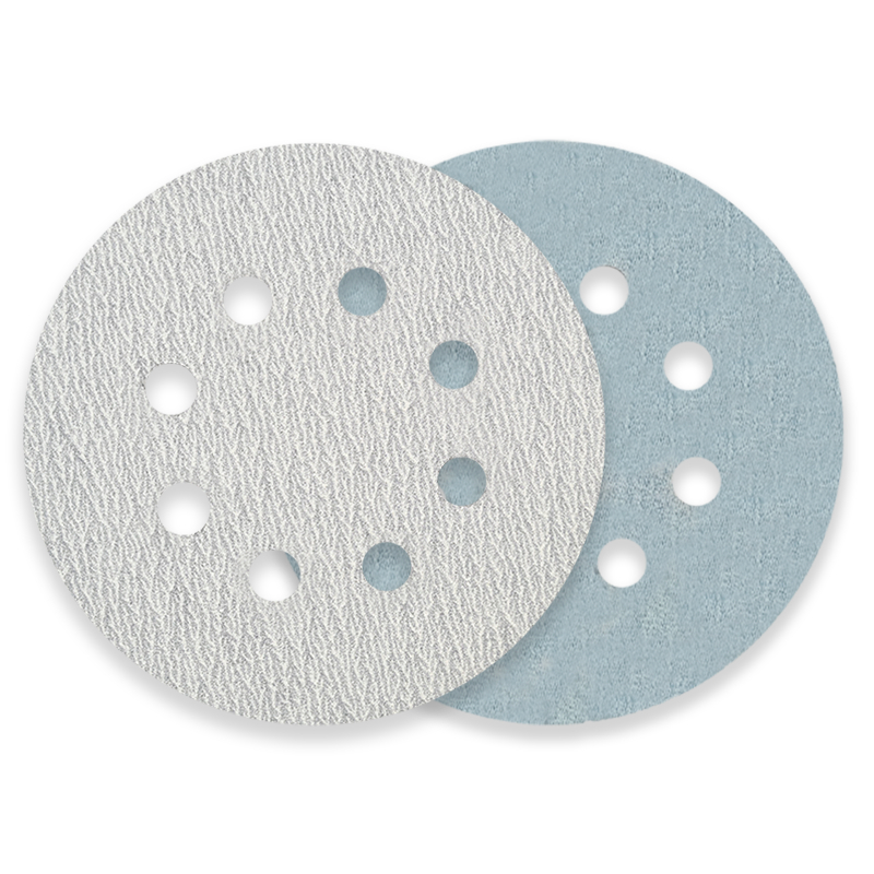Kit com 10 DISCO LIXA VELCRO BRANCO 125MM A100 (8028) DISFLEX