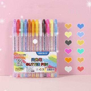 Novidade Kit com 12/24/36/48 Cores Caneta Gel ColorGel Tinta Glitter Pastel Neon Metal Es…