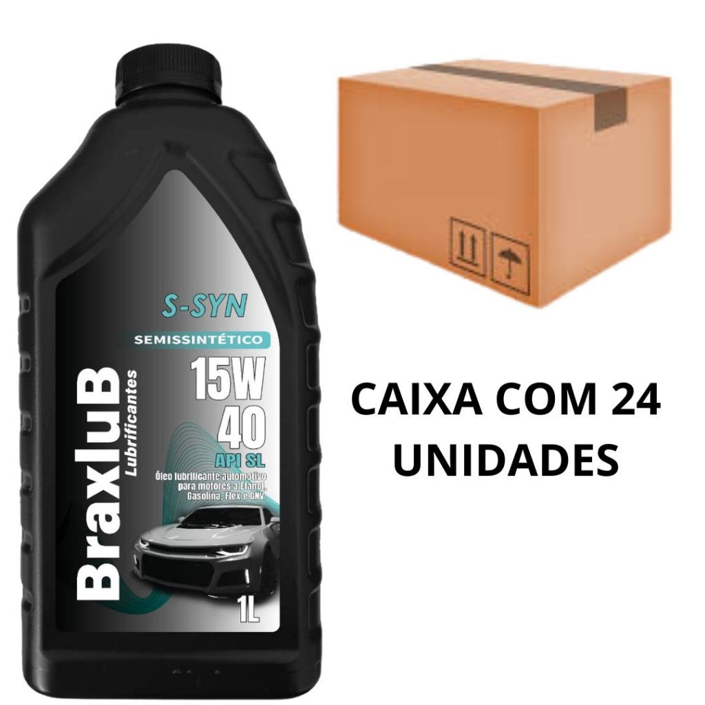 KIT 24 UNIDADES DE ÓLEO LUBRIFICANTE 15W40 SEMISSINTÉTICO