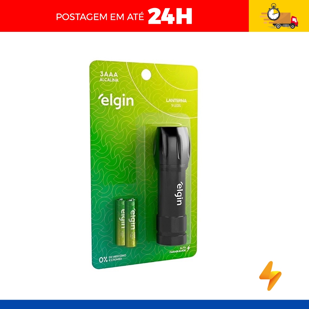 Lanterna De Bolso Com 3 Pilhas Alcalinas - Elgin em Oferta na Shopee