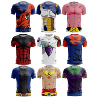 Camisa Camiseta Personagens Dragon Ball Z Dryfit com proteção Uv50+ Academia / Treino / Corrida / Cosplay / Fantasia em Oferta na Shopee