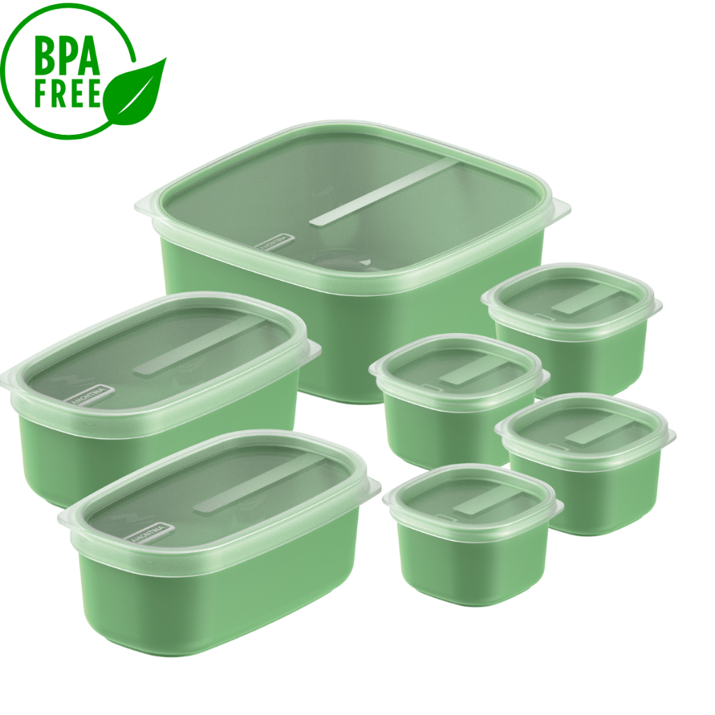 Jogo 7 Potes Para Mantimentos Tramontina Microondas e Freezer BPA Free - Home & Living