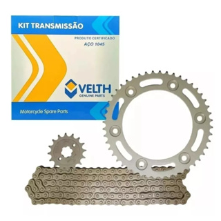Kit Relação Transmissão Honda Bros 160 Xre190 Aço 1045 Velth em Oferta na Shopee