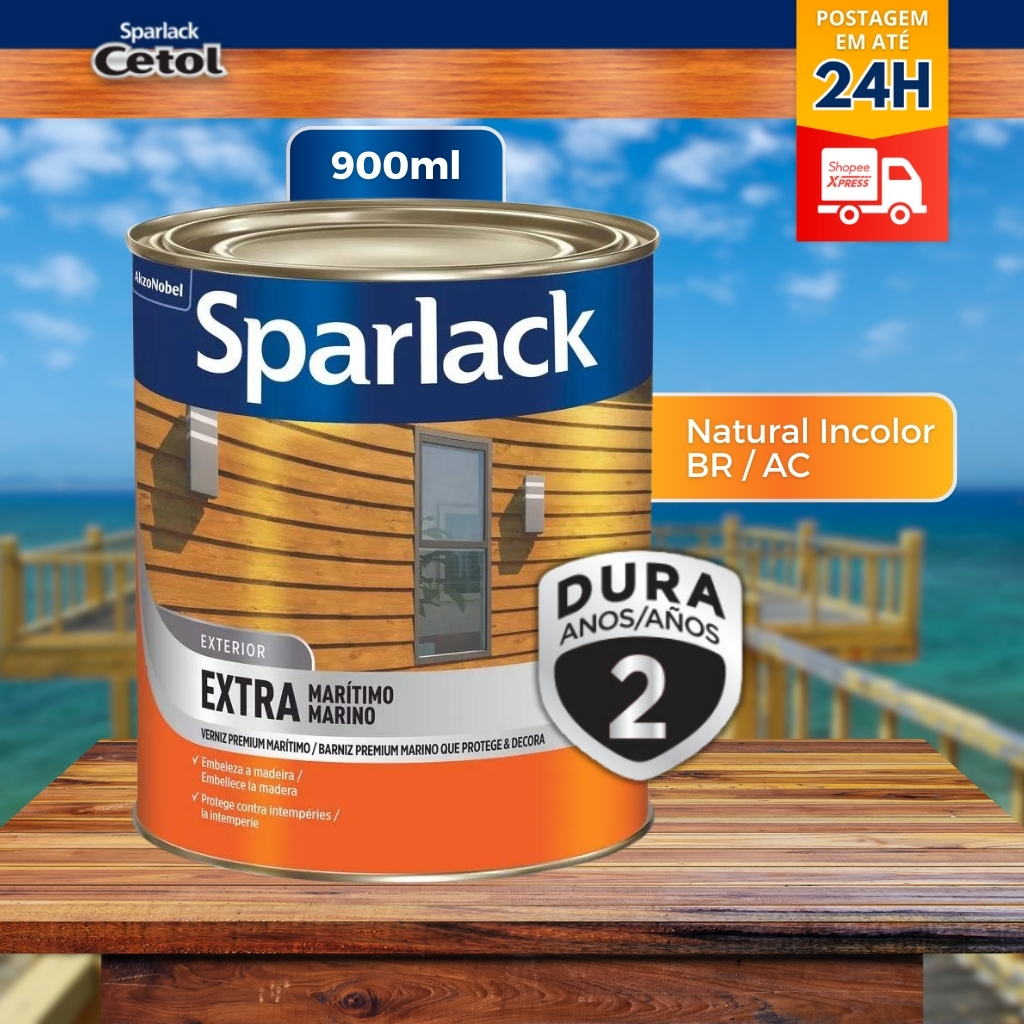 Verniz Extra Marítimo Natural 900ml - Sparlack