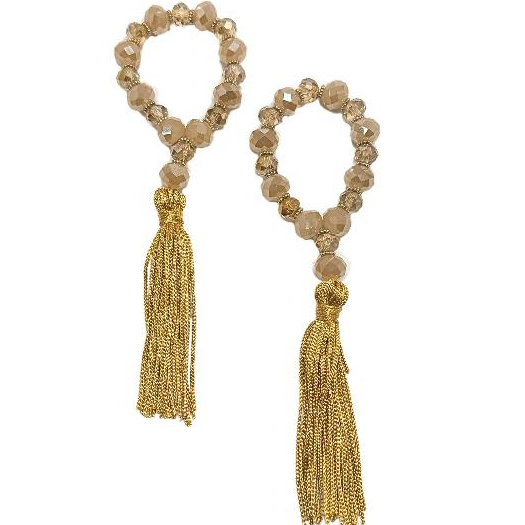 Kit 02 Pingentes de Cristal e Tassel Para Aromatizadores ou Saboneteiras em Oferta na Shopee