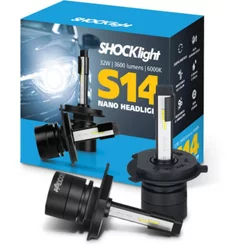 Lâmpada Shocklight Led S14 Nano Headlight 3600lm 6000k H4