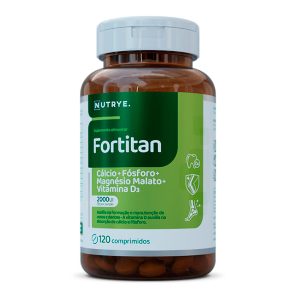 Cálcio + Fósforo + Magnesio Malato E Vitamina D3 120 Comprimidos Fortalece Dentes e Ossos