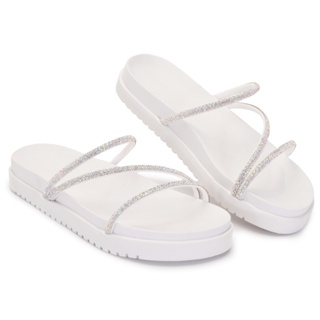Sandália Papete Feminina Birken Tiras Em Glitter Calce Fácil Leve e Confortável em Oferta na Shopee