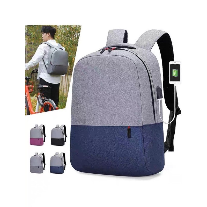 Mochila Impermeável mochilas escolar e viagens Para Notebook Masculina/Feminina basica com USB.